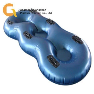customized winter sports 3 person inflatable long snow tube