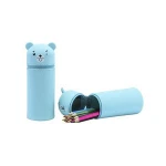 Cute Cartoon Silicone Standing Pencil Bag/Pencil Pouch/Pencil Case