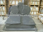 Dark Grey Granite G654 double tombstone and monument