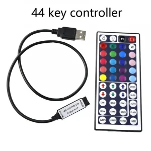 DC5V USB  MINI  LED RGB Controller  3Key Dimmer IR 24/44Key RF 17key Bluetooth Wireless Remote Control for 5V RGB LED Strip