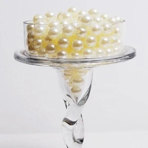 Decorative round loose faux white plastic decoration pearls