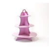 Dessert Stand Party DIY Round Display Stand Foldable Three-Layer Paper Cake Stand