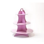 Dessert Stand Party DIY Round Display Stand Foldable Three-Layer Paper Cake Stand