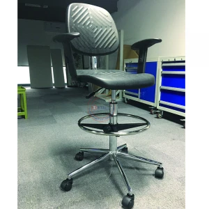 Detall- PU lab chair PU High Quality Laboratory furniture height adjustable ESD laboratory chair