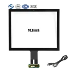 Detone USB I2C 10.1 inch industrial ip65 waterproof 10 point capacitive touch screen monitor lcd display with vga dvi