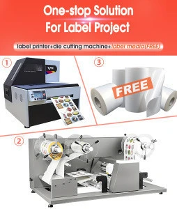 Die cut machine Roll To Roll Digital Color inkjet Printer For Sticker Labels