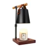 Dimmable Timing Flame Free Wooden Base Wood Scented Hot Melt Wax Lamp