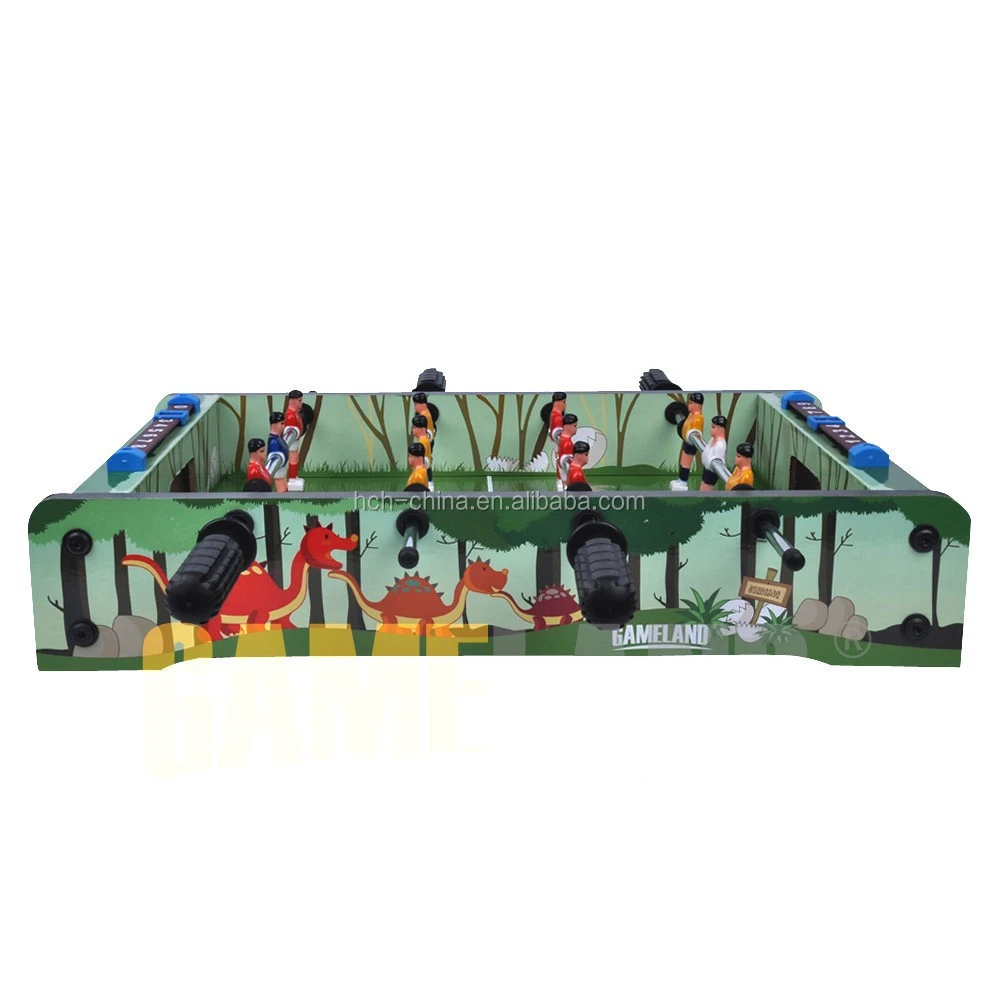 Dinosaur Theme Wooden Board Game Mini Tabletop Foosball Desktop Soccer Table