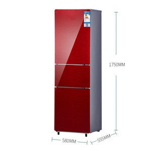 Direct cooling white finish double doors refrigerator with fridge and freezer