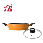 Direct factory price aluminum cookware shallow casserole pot