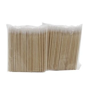 Disposable Pointed Cotton Swab Wooden Stick Cotton Swab With One Sharp Tipped