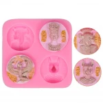 DIY baked sugar silicone mold cake decoration Egyptian Pharaoh silicone hand soap mold resin silicon