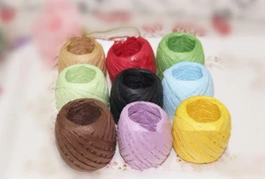 DIY Raffia Ribbon Cord Rope For Packaging Paper Rope Gift Box Packing Multicolor Wedding Party Decoration