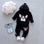 Dogs other cartoon soft smooth mink hoolded fleece Suit