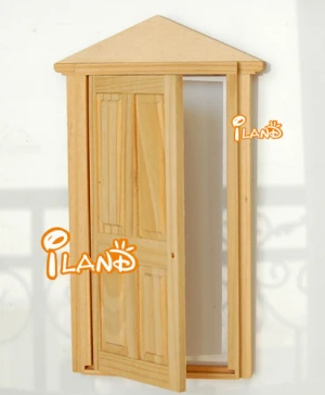 Dollhouse Miniature Furniture Wooden Door OA011C