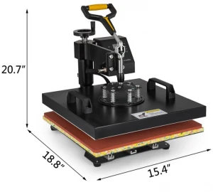 Doubl Display 38*38CM 8 in 1 Combo Heat Press Machine Sublimation Printer 2D Heat Transfer Machine for Cap Mug Plate Tshirts