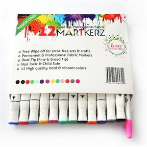 Double Headed Fabric Markers Washable/Permanent Textile Pen Art Marker Sets