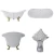 Import double slipper freestanding antique claw foot bath tub from China