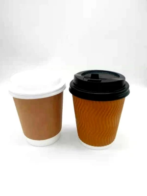 Double wall pe coated high quality craft paper raw material insulated disposable paper cup beverage use wholesale price