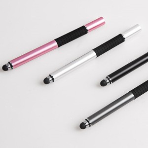Dual touch full metal disc stylus two in one silicone suction cup capacitive pen