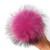 Import dyed racooon fur ball natural real raccoon fur pom poms from China