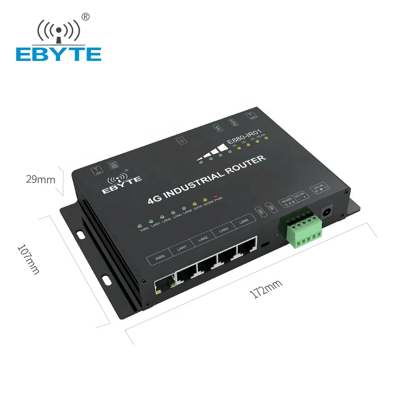 Ebyte E880-IR01 150Mbps Industrial 4G Router GSM Ethernet WIFI Router 4G lte Industrial Gateway Wireless Modem WIFI Router RS485