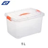 Eco Friendly 5L Transparent Clear Plastic Storage Box With Lock