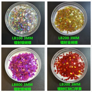 Eco Friendly Bulk Chunky Polyester Holographic Shape Glitter Wholesale Nail Decorating Glitter Powder