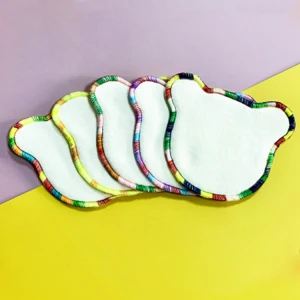 Eco Friendly Double Layer Biodegradable Reusable Washable Bamboo Cotton Pads Facial Cleansing Pads