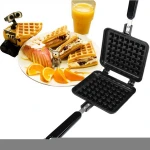 Eco-friendly Household Breakfast square Die cast nonstick egg Waffles frying pan