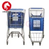 Eco Friendly Shopping Trolley Large Size Plastic Trolley Adjustable Handle Plastic Supermarket Cart