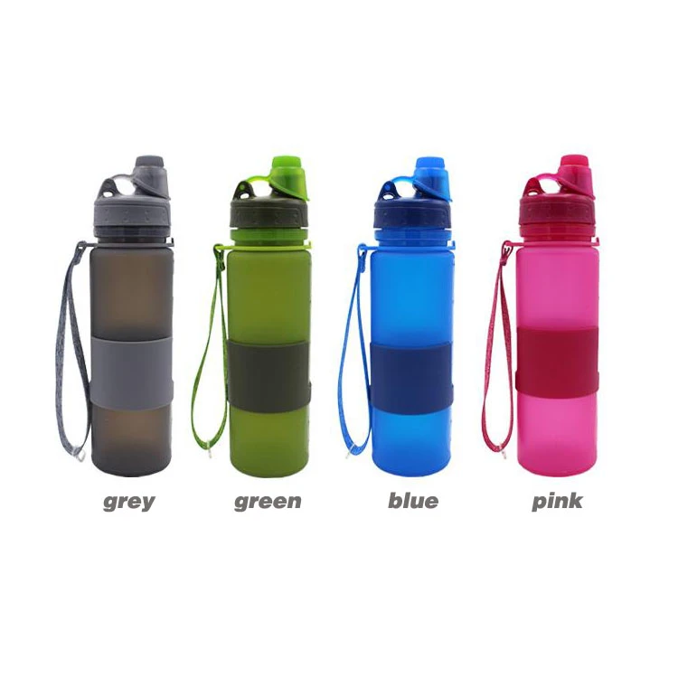 Eco Hiking Folding Foldable Gym Bottle,Portable Collapsible Water Bottle,Travel Silicone Outdoor Drinking Bottle