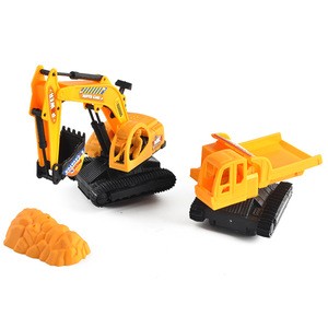 Education friction plastic engineering vehicle toy truck for kids