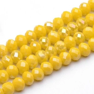 Electroplate Glass Faceted Abacus Bead Strands AB Color Plated Colorful 6x4mm Hole 1mm about 100pcs/strand 15.7"