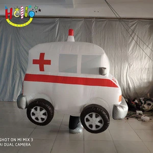 Event decoration moving type Inflatable Ambulance car police car  Walking Mascot Costume