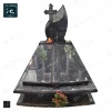 Exquisite And Beautiful, Low Price Grey And Black Granite Monument Tombstone Headstone