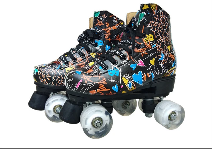 Factory Good Quality Sale  Wholesale mens womens skate shoes inline speed 3 /4 wheels roller skate shoes