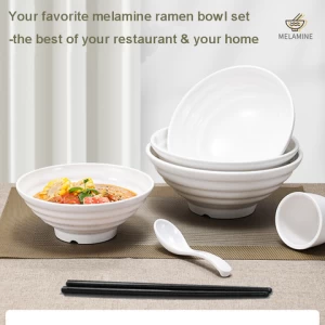 Factory Hot Sale Japanese Restaurant Melamine Tableware Soup Noodle Ramen Bowl