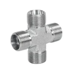 Factory Hydraulic 4 Way Pipe Connector Carbon Steel Cross Hydraulic Pipe Fittings XC Male Thread Hydraulic Cross Fittings