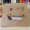 factory making craft paper pizza box with silver foil hot stamping logo