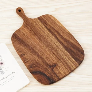 Factory outlet wooden cutting board with handle, Bread board acacia wood cutting board