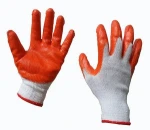 factory price 10 gauge 40g,45g raw white cotton work gloves with latex rubber