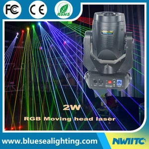 Factory price bar disco dj stage 2w rgb beam moving head laser light