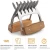 Import Factory price barbecue tool meat claw stainless steel meat fork wooden handle stainless steel fork from China