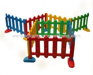 Factory price direct wholesale Colorful kindergarten pre-school play school plastic toy fence kids plastic baby play area fence