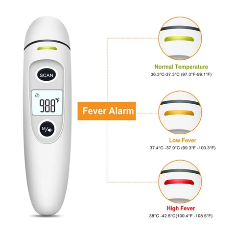 Factory Stock LCD Digital Display Clinical Medical Temperature Instruments Baby Forehead Ear Infrared Thermometer