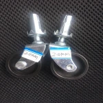 factory wholesale price 2 tons load 7 inch rubber furniture caster wheel brass casters