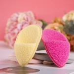 Factory Wholesale Reusable Honeycomb Makeup Remover Sponge Non Latex Facial Cleansing Finger makeup puff