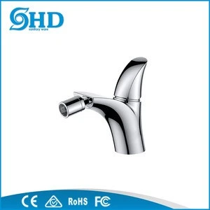 Factory wholesale single lever brass chrome plated bidet faucet with shower