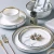Import Fashion Ceramic amazon best porcelain tableware marble  plate  Home dishes marmor assiette blanche from China